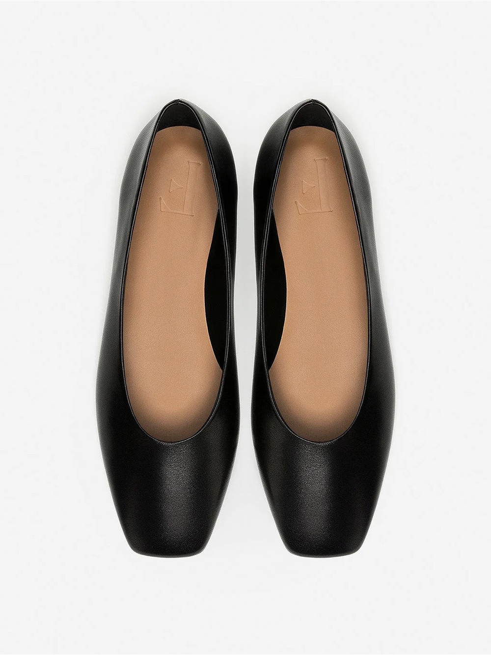 Flattered Nikki Leather Black Leather Flats